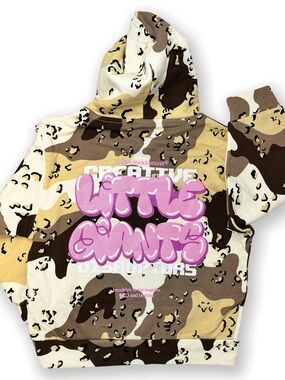 Little Giants Kids' Camo Hoodie - Cream & Brown